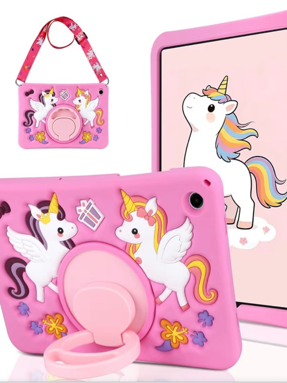Unicorn Tablet Case for Samsung Tab A9+ plus and 11A+ Plus with Ring Stand